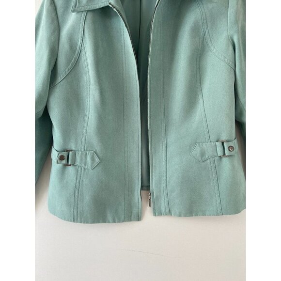 Proportion Petite Conrad C Women's Teal Blazer / Jacket with Zipper Size… - Picture 3 of 12